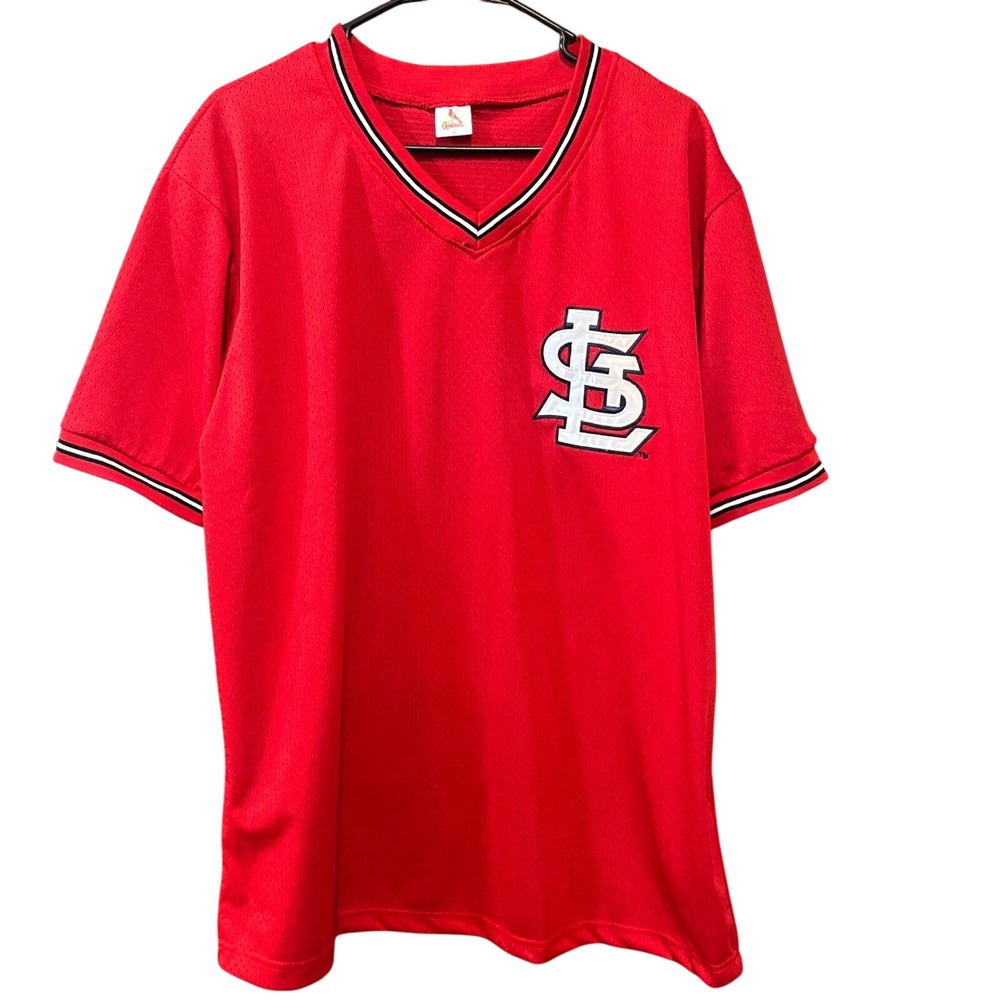 St. Louis Cardinals‎ Mesh Jersey XL V Neck Baseball Cardinals mens